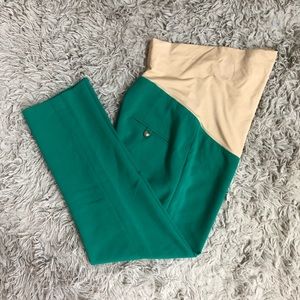 Ann Taylor LOFT emerald green ankle dress pants